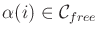 $ {\alpha}(i) \in {\cal C}_{free}$