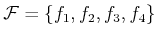 $ {\cal F}= \{f_1,f_2,f_3,f_4\}$