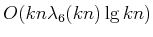 $ O(kn\lambda_6(kn)\lg kn)$