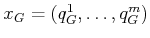 $ {x_{G}}= ({q^1_{G}},\ldots,{q^m_{G}})$