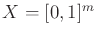 $ X = [0,1]^m$