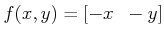 $ f(x,y) = [-x\;\;-y]$