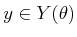 $ y \in Y(\theta)$