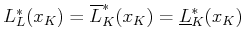 $ L^*_L(x_K) = \overline{L}^*_K(x_K) = \underline{L}^*_K(x_K)$