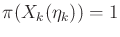 $ \pi (X_k({\eta}_k)) = 1$