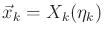 $ {\vec{x}}_k = X_k({\eta}_k)$