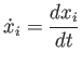$\displaystyle {\dot x}_i = \frac{dx_i}{dt}$