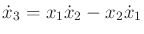 $\displaystyle {\dot x}_3 = x_1 {\dot x}_2 - x_2 {\dot x}_1$